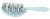 Щетка Dewal Beauty серия "Ocean wave", продувная, с нейлоновым штифтом, форма волна, голубая