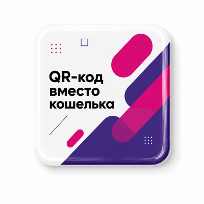 Объемный стикер из смолы для прикассовой зоны квадратный M, 9,5х9,5 см , размер M