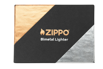 Зажигалка ZIPPO с двойным металлическим покрытием | Bimetal, медь/латунь/сталь, медная, 38x13x57 мм