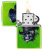 Зажигалка ZIPPO Steampunk Skeleton с покрытием Lurid™, латунь/сталь, зеленая, глянцевая, 38x13x57 мм