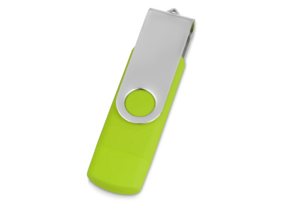 USB/micro USB-флешка 2.0 на 16 Гб Квебек OTG, зеленое яблоко , размер 16ГБ