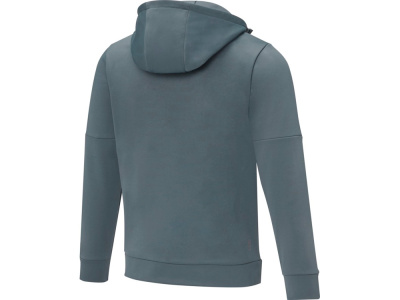 Мужской свитер анорак Sayan на молнии на половину длины с капюшоном, steel grey , размер M