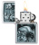 Зажигалка ZIPPO Animal Kingdom Design с покрытием Satin Chrome, латунь/сталь, серебристая, матовая, 38x13x57 мм