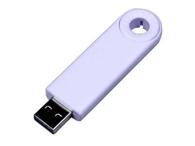 USB-флешка промо на 32 Гб прямоугольной формы, выдвижной механизм, белый , размер 32ГБ