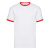 Футболка "Ringer T", белый с красным_2XL, 100% х/б, 160 г/м2