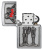 Зажигалка ZIPPO Влюбленная пара с покрытием матовый хром | Couple Love Brushed Chrome, латунь/сталь, серебристая, 36x13x57 мм