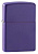 Зажигалка ZIPPO классическая с фиолетовым матовым покрытием | Classic Purple Matte, латунь/сталь, фиолетовая, матовая, 38x13x57 мм