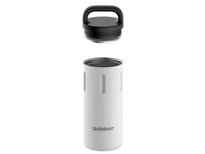 Вакуумный термос с керамическим покрытием бытовой, тм bobber, 590 мл. Артикул Bottle-590 Iced Water (белый) , размер 590 мл