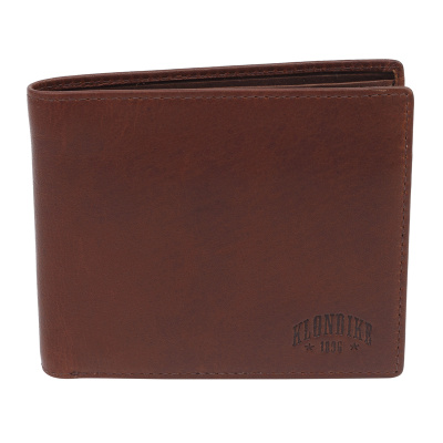 Бумажник KLONDIKE 1896 коллекция «ДОУСОН | DAWSON», натуральная кожа в коричневом цвете, 12 х 2 х 9,5 см
