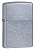 Зажигалка ZIPPO классическая с покрытием поцарапанный хром | Classic Street Chrome, латунь/сталь, серебристая, матовая, 38x13x57 мм