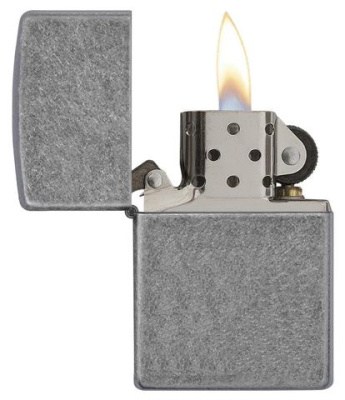 Зажигалка ZIPPO классическая с античным серебристым покрытием | Classic Antique Silver Plate, латунь/сталь, серебристая, матовая, 38x13x57 мм