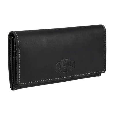 Кошелек женский KLONDIKE 1896 коллекция «САМОРОДОК | NUGGET», натуральная кожа в черном цвете, 18,5 х 10 х 3 см