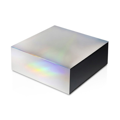 Подарочная коробка с голографическим шубером без печати Aurora, L, 260х260х100 мм. , размер L