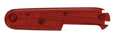 Задняя накладка для ножей VICTORINOX 91 мм, пластиковая, полупрозрачная красная