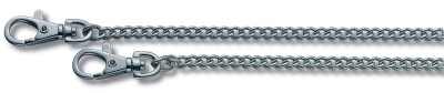 Цепочка VICTORINOX, 40 см, диаметр 1,5 мм, с 2 карабинами, никелированная