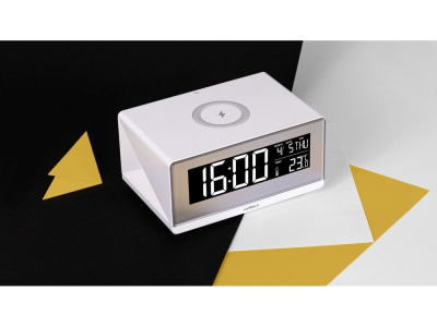 Часы с беспроводным зарядным устройством Rombica Timebox 2, белый (Р)