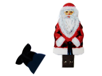 USB-флешка на 32 Гб Дед Мороз Santa под нанесение, белый , размер 32ГБ