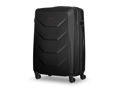 Чемодан WENGER Prymo, чёрный, большой, 52х76х30 см, 93 л, ABS+PC , размер XL