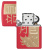 Зажигалка ZIPPO Год дракона 2024 с красным матовым покрытием | Year of the Dragon 2024 Red Matte, латунь/сталь, красная, 38x13x57 мм