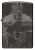 Зажигалка ZIPPO Skull King с покрытием High Polish Black, латунь/сталь, черная, глянцевая, 38x13x57 мм