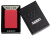 Зажигалка ZIPPO Логотип с красным матовым покрытием | Logo Red Matte, латунь/сталь, красная, матовая, 38x13x57 мм