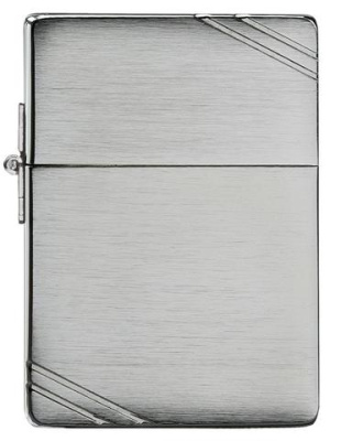 Зажигалка ZIPPO Реплика 1935 года с покрытием матовый хром | 1935 Replica™ Brushed Chrome, латунь/сталь, серебристая, 37x13x52 мм