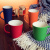 Кружка "Bali" с прорезиненным покрытием, синий, 400 мл, фарфор Кружка "Bali" с прорезиненным покрытием, синий, 400 мл, фарфор