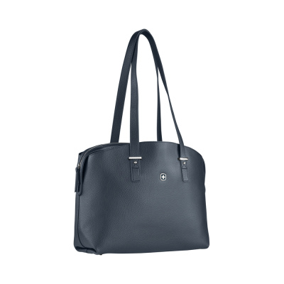 Сумка женская WENGER RosaElli с карманом для ноутбука 14", синяя, полиэстер, 37 x29x19 см