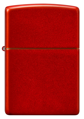 Зажигалка ZIPPO классическая с металлизированным красным покрытием | Classic Metallic Red, латунь/сталь, красная, матовая, 38x13x57 мм