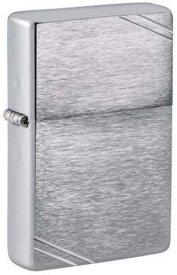 Зажигалка ZIPPO Винтаж серия 1937 года с покрытием матовый хром | Vintage™ Series 1937 Brushed Chrome, серебристая, 38x13x57 мм