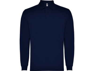 Рубашка поло Carpe мужская с длинным рукавом, нэйви , размер M