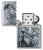 Зажигалка ZIPPO Мифические существа с покрытием матовый хром | Mystical Beings Design Brushed Chrome, латунь/сталь, серебристая, 38x13x57 мм