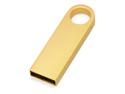 USB 2.0-флешка на 32 Гб с мини чипом и круглым отверстием, золотистыйй , размер 32ГБ
