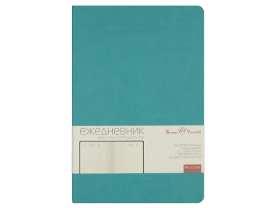 Ежедневник А5 недатированный Megapolis Velvet Flex, морская волна