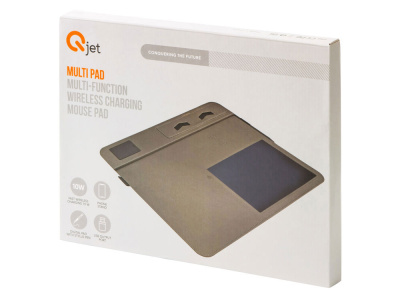 Многофункциональный коврик для мыши Multi Pad с беспроводной зарядкой и LCD экраном, 10 Вт, черный