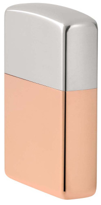 Зажигалка ZIPPO с двойным металлическим покрытием | Bimetal, медь/латунь/сталь, медная, 38x13x57 мм