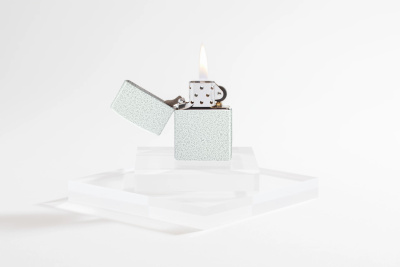 Зажигалка ZIPPO классическая с ледяным покрытием | Classic Glacier, латунь/сталь, белая, матовая, 38x13x57 мм