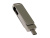 USB 2.0- флешка на 16 Гб поворотный механизм 2 в 1, c дополнительным разъемом Type-C с одноцветным металлическим клипом, серый , размер 16ГБ