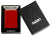 Зажигалка ZIPPO классическая с металлизированным красным покрытием | Classic Metallic Red, латунь/сталь, красная, матовая, 38x13x57 мм