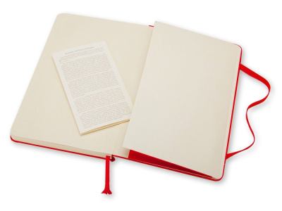 Записная книжка Moleskine Classic (в линейку) в твердой обложке, Pocket (9x14см), красный , размер A6