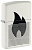 Зажигалка ZIPPO Пламя с градиентом с белым матовым покрытием | Flame Gradient Design White Matte, латунь/сталь, белая, матовая, 38x13x57 мм