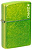 Зажигалка ZIPPO Логотип с кислотным зеленым покрытием | Logo Lurid, латунь/сталь, зеленая, глянцевая, 38x13x57 мм