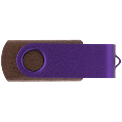 Флешка TWIST WOOD COLOR Темное дерево с фиолетовым 4014.32.11.16ГБ