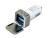 Автомобильная зарядка CC-03, 2 USB порта, квадратное основание для логотипа, серебро Автомобильная зарядка CC-03, 2 USB порта, квадратное основание для логотипа, серебро