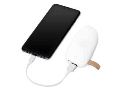 Внешний аккумулятор в форме камня Stone, 5200 mAh, белый (Р) , размер 5200 mAh