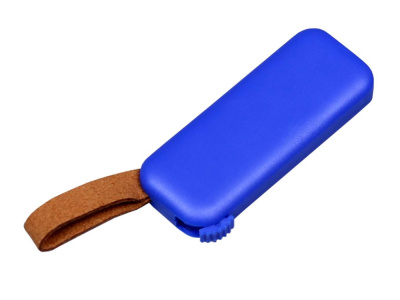 USB-флешка промо на 32 Гб прямоугольной формы, выдвижной механизм, синий , размер 32ГБ