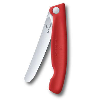 Нож для овощей VICTORINOX Швейцарская классика | Swiss Classic, складной, 11 см, красный
