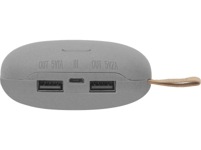 Внешний аккумулятор в форме камня Stone, 10400 mAh, серый , размер 10400 mAh