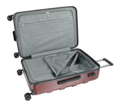 Чемодан BUGATTI ГАЛАТЕЯ | GALATEA, бордовый, поликарбонат / АБС-пластик, 53х30,5х77 см, 96 л