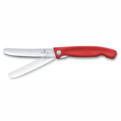 Нож для овощей VICTORINOX Швейцарская классика | Swiss Classic, складной, 11 см, красный